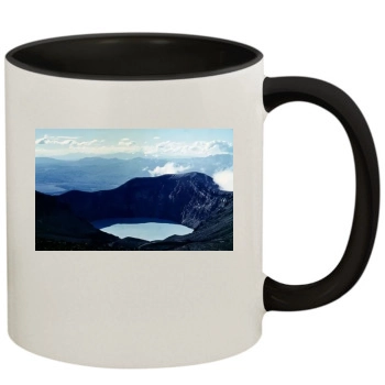 Volcanoes 11oz Colored Inner & Handle Mug