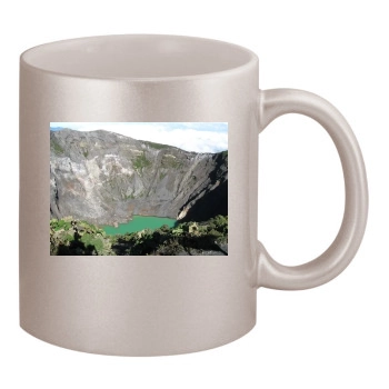 Volcanoes 11oz Metallic Silver Mug