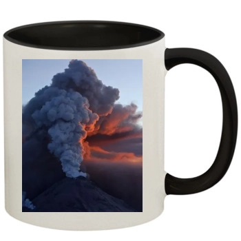 Volcanoes 11oz Colored Inner & Handle Mug