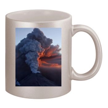 Volcanoes 11oz Metallic Silver Mug