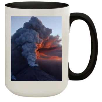 Volcanoes 15oz Colored Inner & Handle Mug