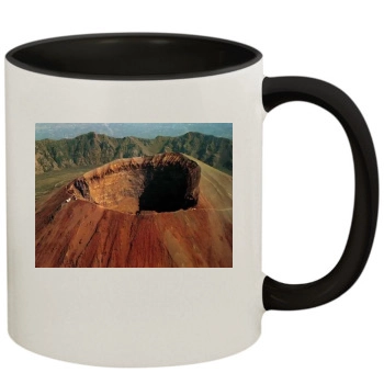 Volcanoes 11oz Colored Inner & Handle Mug