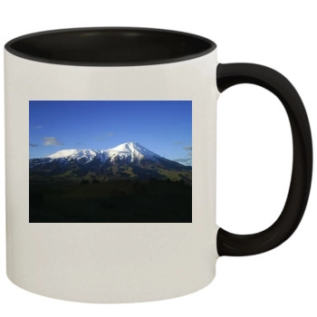 Volcanoes 11oz Colored Inner & Handle Mug