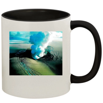 Volcanoes 11oz Colored Inner & Handle Mug