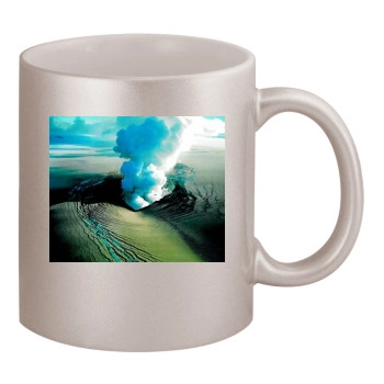 Volcanoes 11oz Metallic Silver Mug