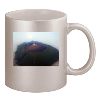 Volcanoes 11oz Metallic Silver Mug