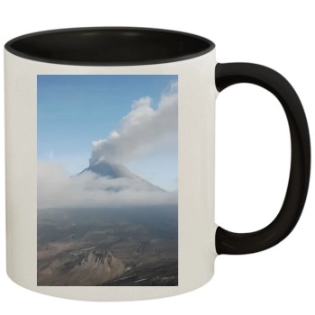 Volcanoes 11oz Colored Inner & Handle Mug