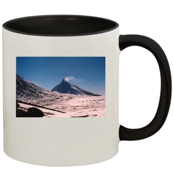 Volcanoes 11oz Colored Inner & Handle Mug