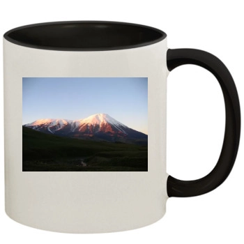 Volcanoes 11oz Colored Inner & Handle Mug