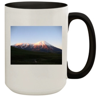 Volcanoes 15oz Colored Inner & Handle Mug