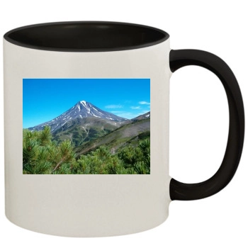 Volcanoes 11oz Colored Inner & Handle Mug