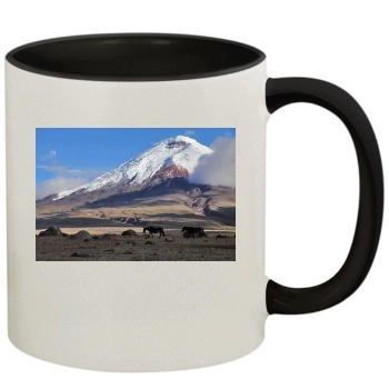 Volcanoes 11oz Colored Inner & Handle Mug