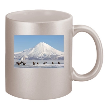 Volcanoes 11oz Metallic Silver Mug