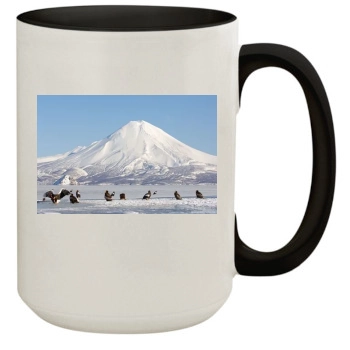 Volcanoes 15oz Colored Inner & Handle Mug