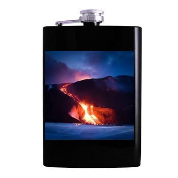 Volcanoes Hip Flask