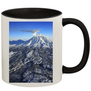 Volcanoes 11oz Colored Inner & Handle Mug