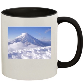 Volcanoes 11oz Colored Inner & Handle Mug