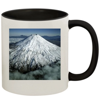 Volcanoes 11oz Colored Inner & Handle Mug