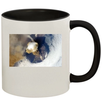 Volcanoes 11oz Colored Inner & Handle Mug