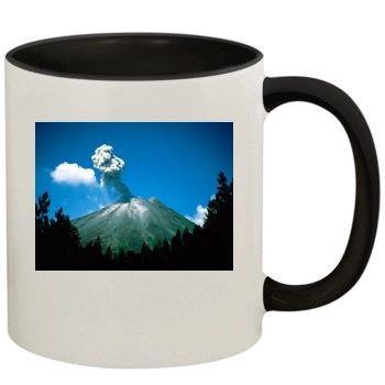 Volcanoes 11oz Colored Inner & Handle Mug