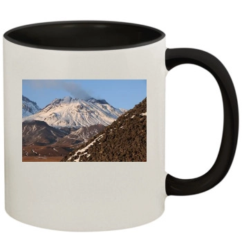 Volcanoes 11oz Colored Inner & Handle Mug