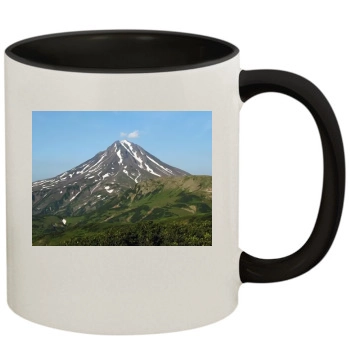 Volcanoes 11oz Colored Inner & Handle Mug