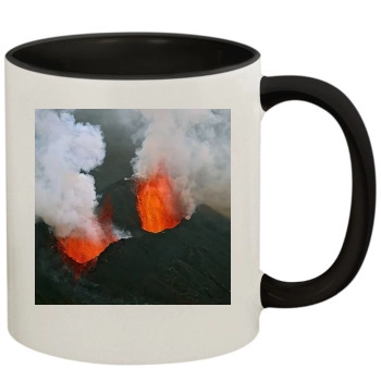 Volcanoes 11oz Colored Inner & Handle Mug