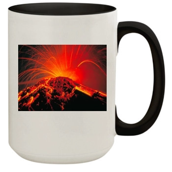 Volcanoes 15oz Colored Inner & Handle Mug