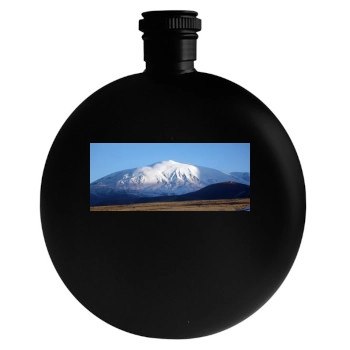 Volcanoes Round Flask