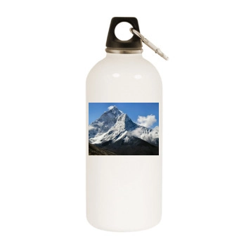 Volcanoes White Water Bottle With Carabiner