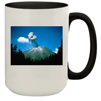 Volcanoes 15oz Colored Inner & Handle Mug