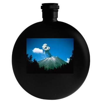 Volcanoes Round Flask