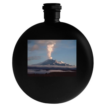 Volcanoes Round Flask