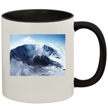 Volcanoes 11oz Colored Inner & Handle Mug