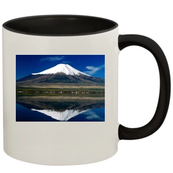 Volcanoes 11oz Colored Inner & Handle Mug