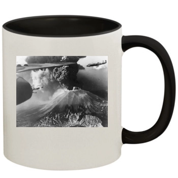 Volcanoes 11oz Colored Inner & Handle Mug