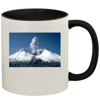 Volcanoes 11oz Colored Inner & Handle Mug