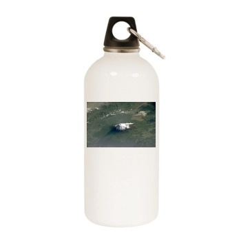 Volcanoes White Water Bottle With Carabiner