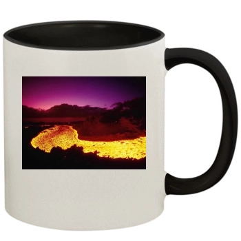 Volcanoes 11oz Colored Inner & Handle Mug