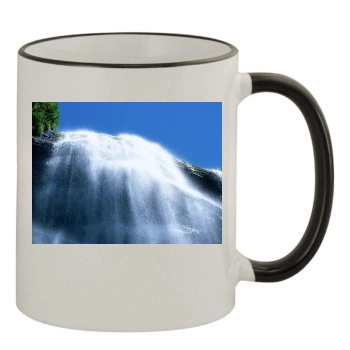 Waterfalls 11oz Colored Rim & Handle Mug