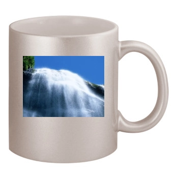 Waterfalls 11oz Metallic Silver Mug