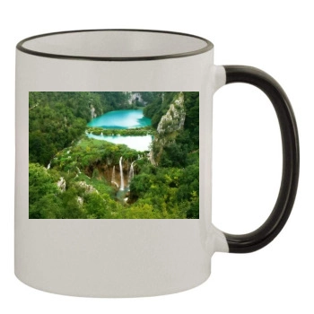 Waterfalls 11oz Colored Rim & Handle Mug