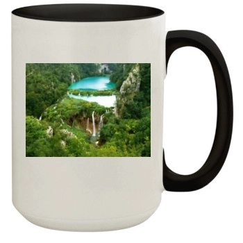 Waterfalls 15oz Colored Inner & Handle Mug