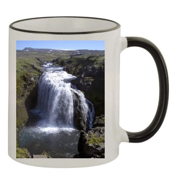 Waterfalls 11oz Colored Rim & Handle Mug