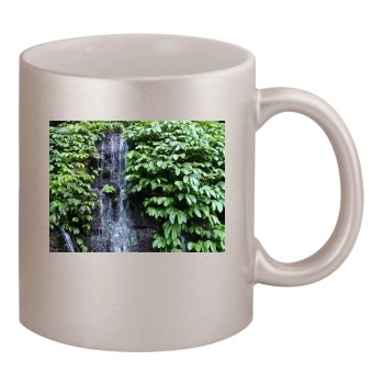 Waterfalls 11oz Metallic Silver Mug