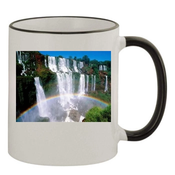 Waterfalls 11oz Colored Rim & Handle Mug