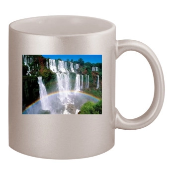 Waterfalls 11oz Metallic Silver Mug