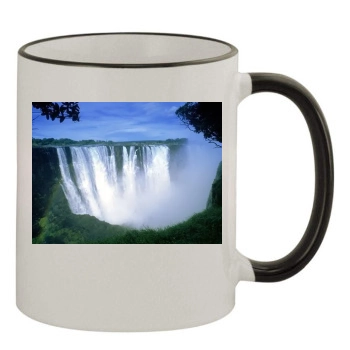 Waterfalls 11oz Colored Rim & Handle Mug