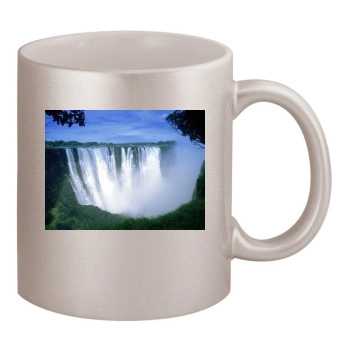 Waterfalls 11oz Metallic Silver Mug