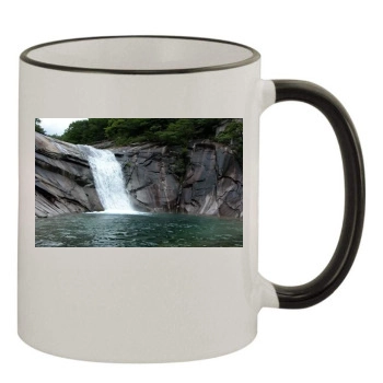 Waterfalls 11oz Colored Rim & Handle Mug